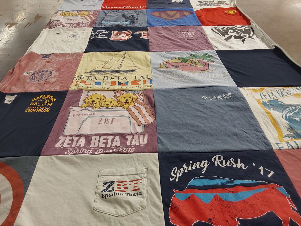 T-shirt quilt from manchester university by Isabel from NJ