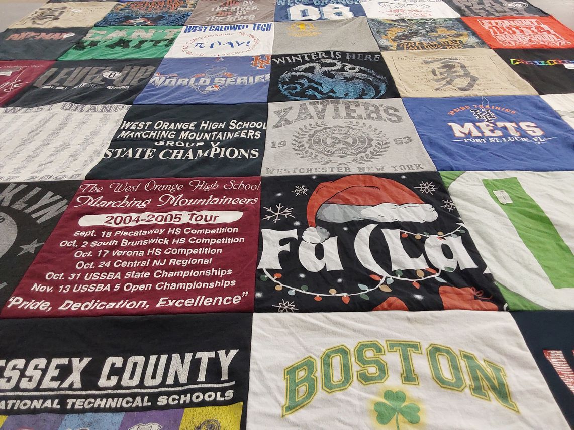 T-shirt quilt featuring west orange high school marching mountaineers by Zack from NJ