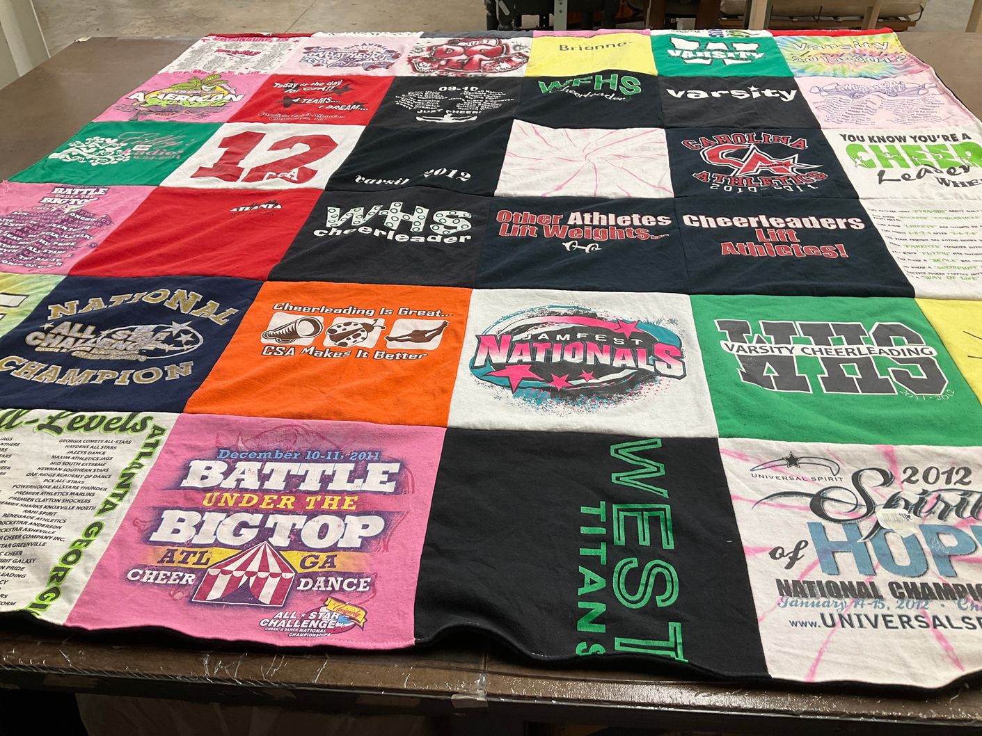 T-shirt quilt from west high school by Lisa from NC
