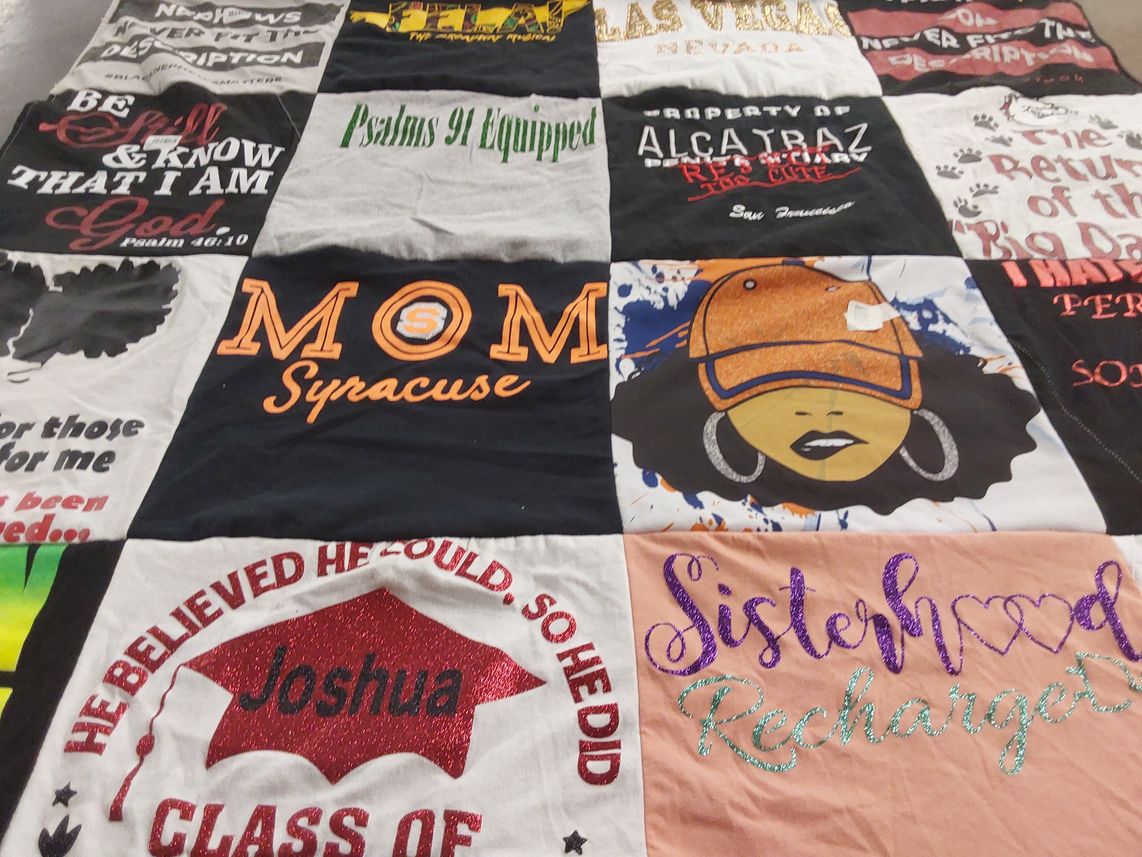 T-shirt quilt from syracuse university by LaToya from TX