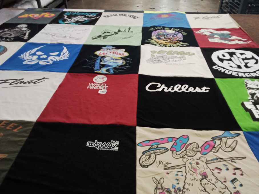 T-shirt quilt with music, culture themes by Zachary from AZ