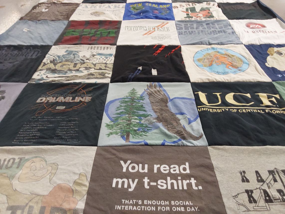 T-shirt quilt featuring jacksonville jaguars by Laurie from FL
