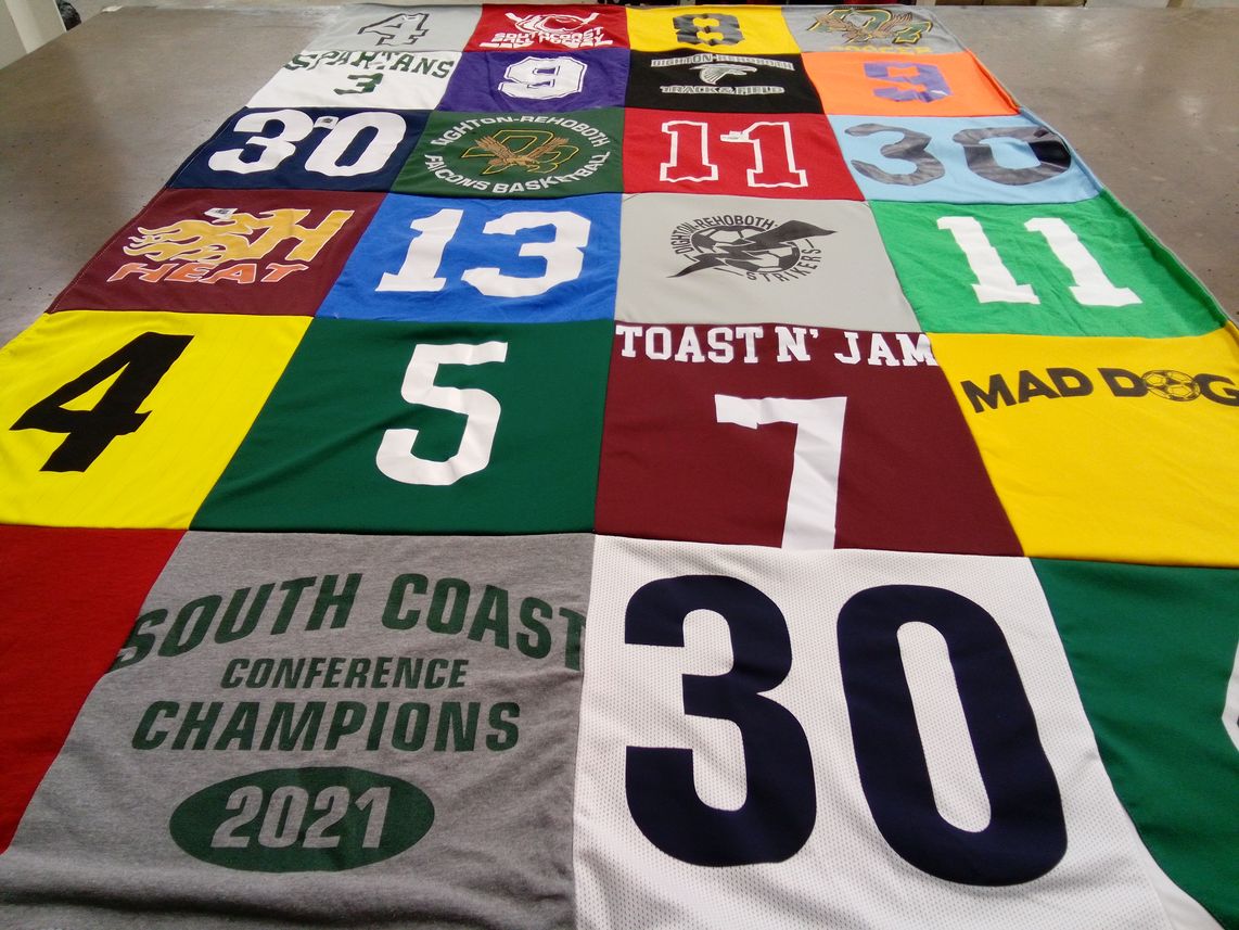 T-shirt quilt from rehoboth high school by Kristin from MA
