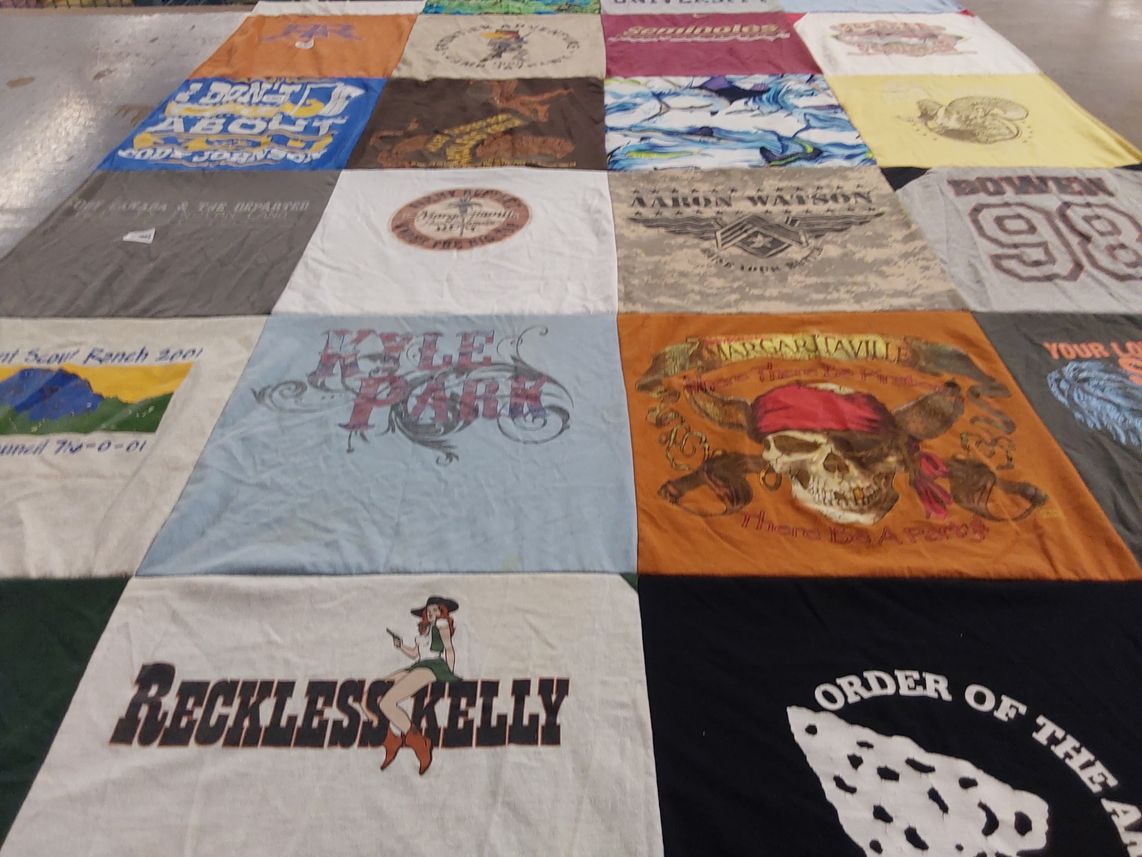 T-shirt quilt with music, country music themes by David from KS