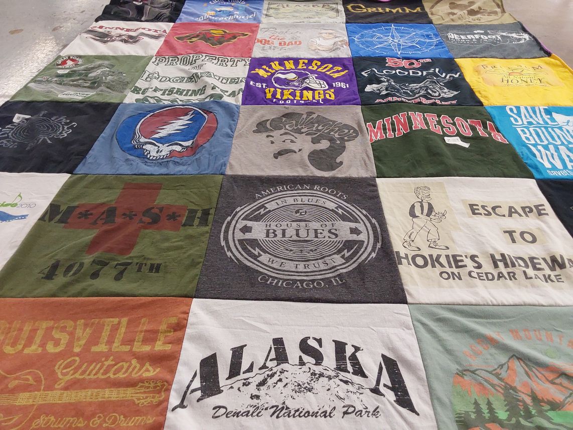 T-shirt quilt featuring minnesota vikings by Patrick from MN