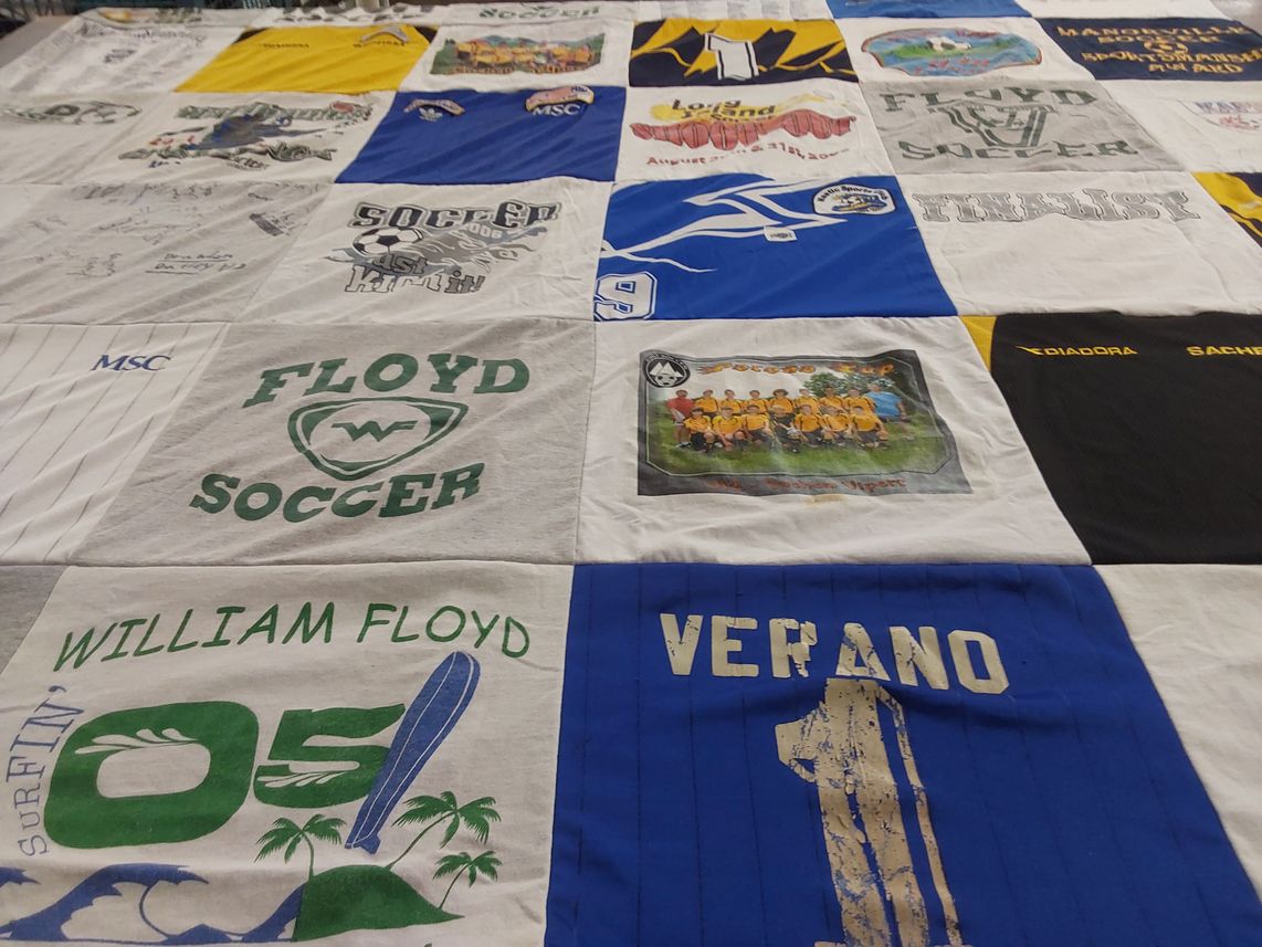 T-shirt quilt featuring william floyd soccer team by Linda from NC
