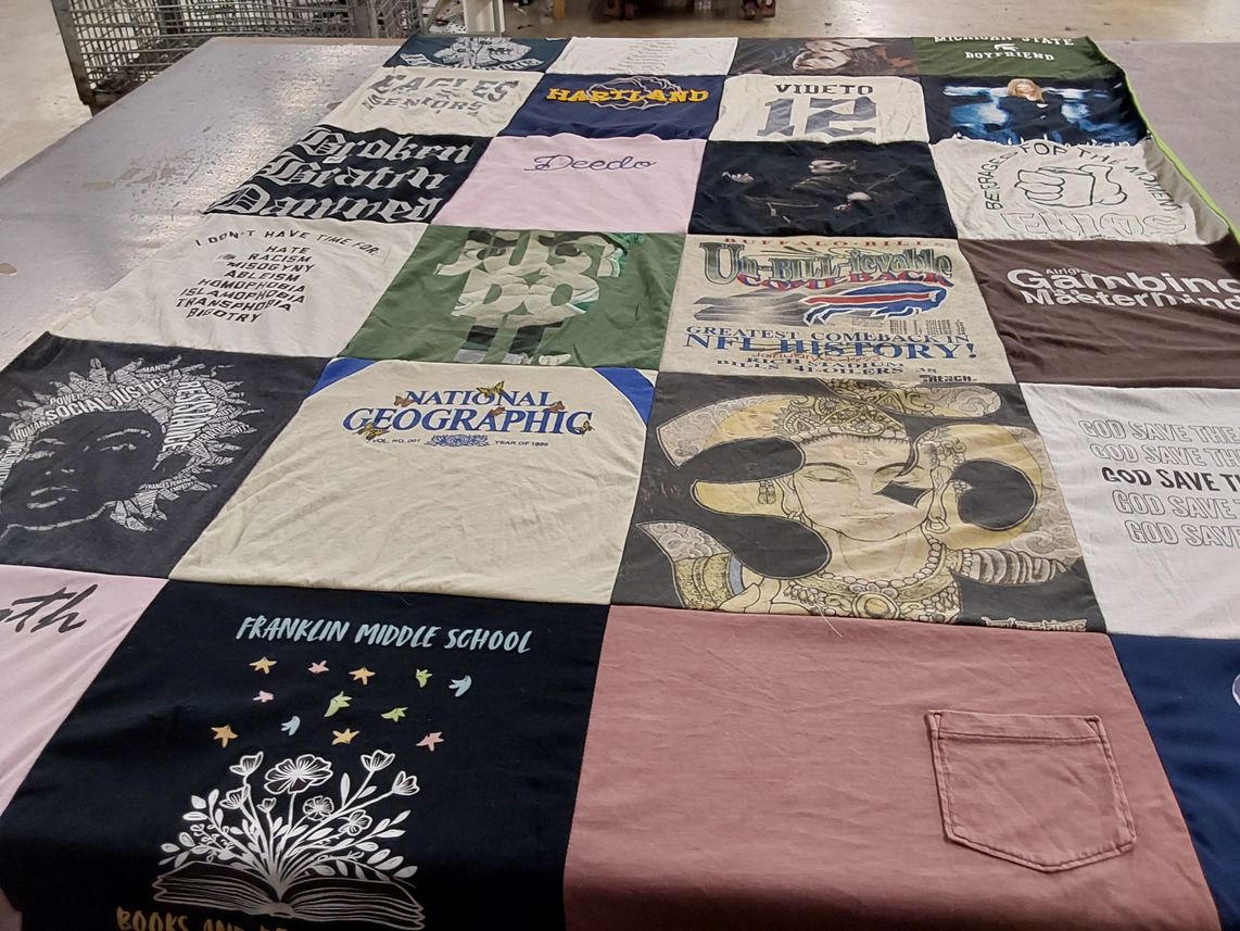 T-shirt quilt from franklin middle school by Kristen from CA