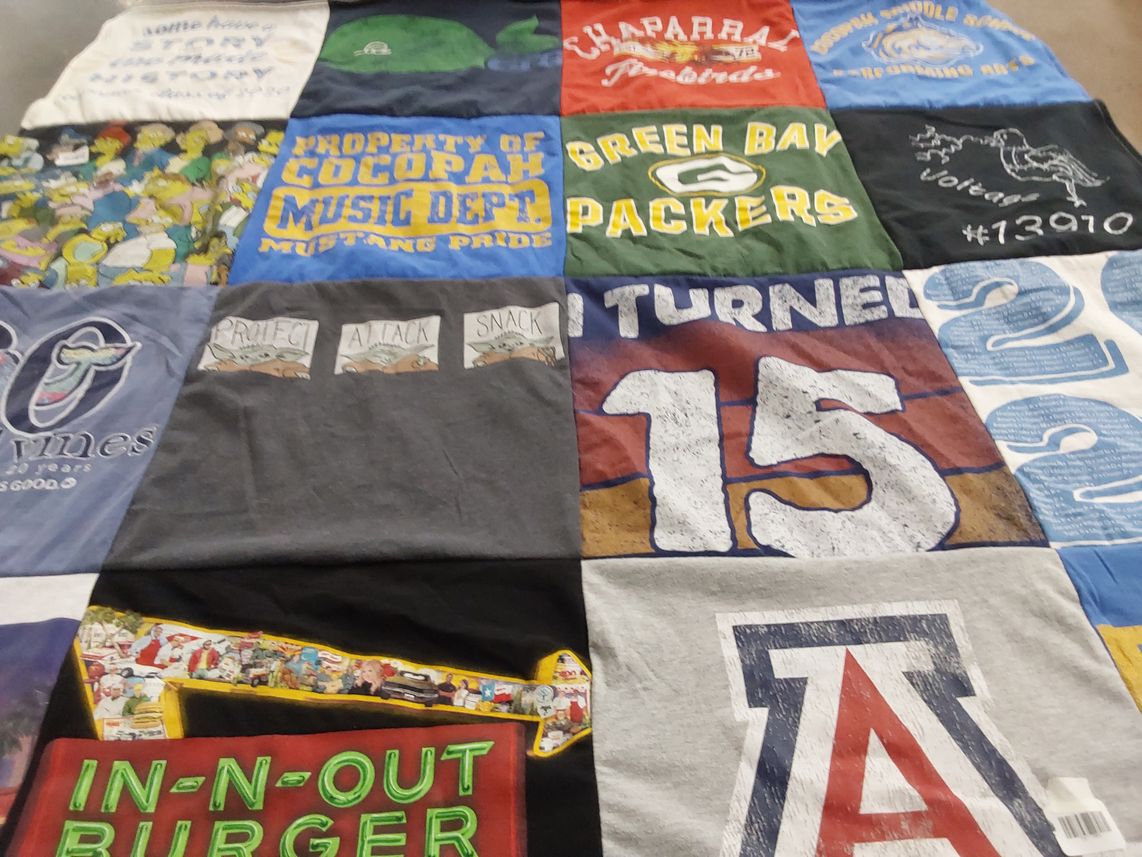 T-shirt quilt featuring green bay packers by Alba from AZ