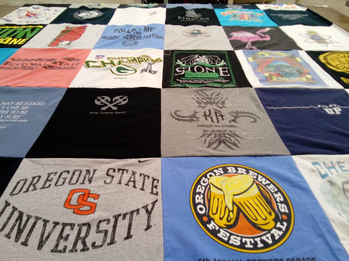 T-shirt quilt from oregon state university by Susan from OR