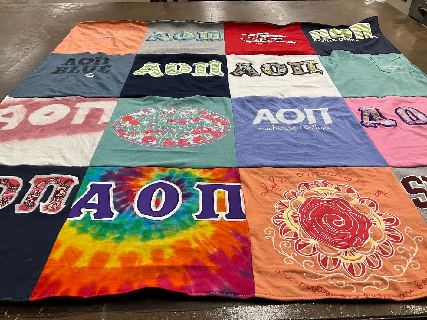 T-shirt quilt from washington college by Paige from DC