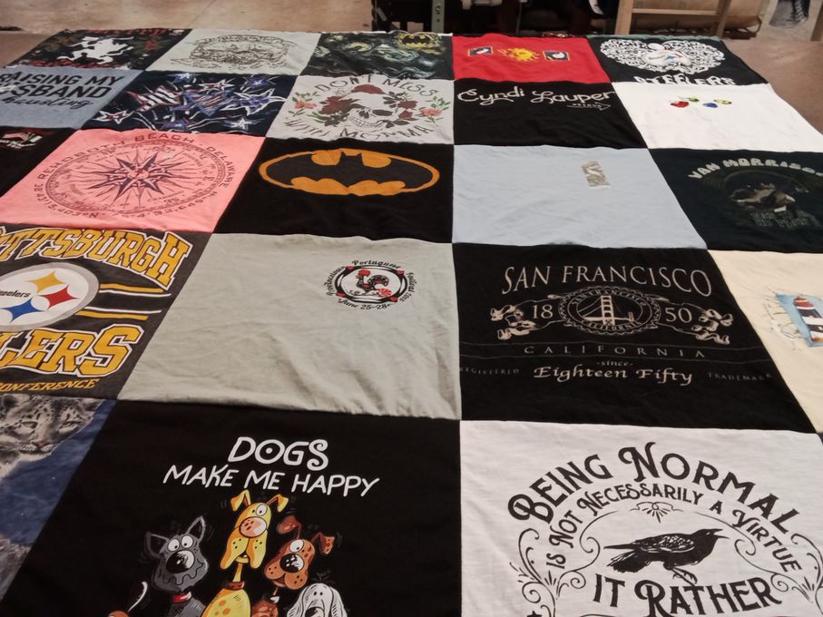 T-shirt quilt featuring pittsburgh steelers by Nina from PA