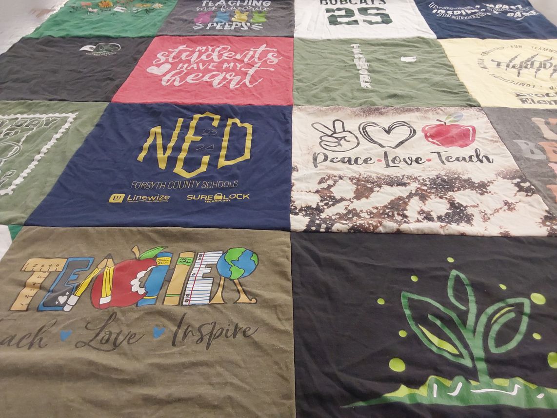 T-shirt quilt featuring bobcats by Raquel from GA