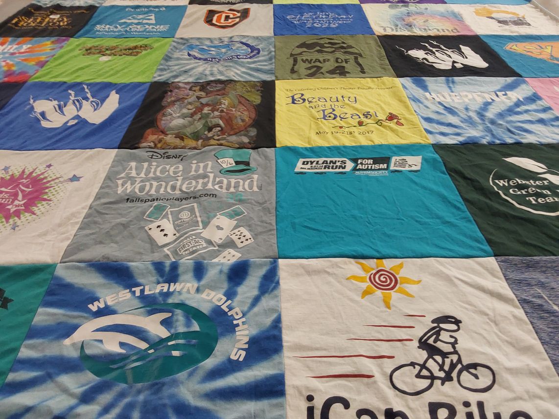 T-shirt quilt from westlawn dolphins by Susan from WI