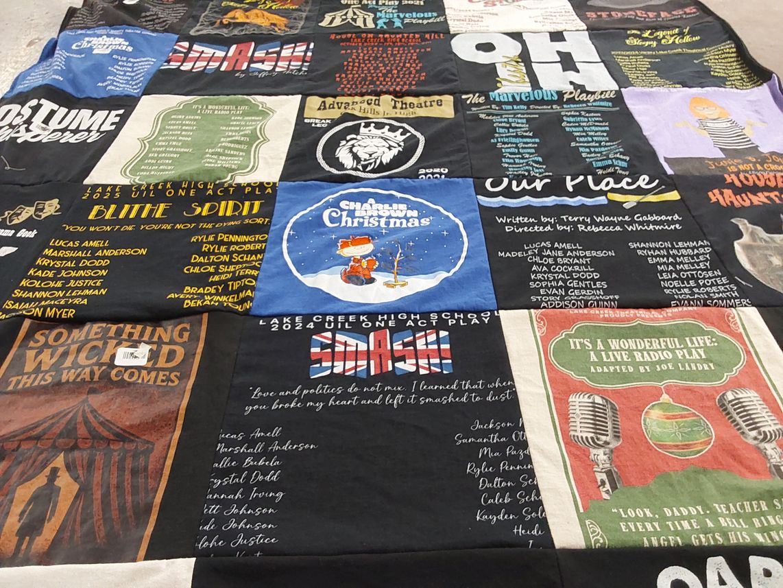 T-shirt quilt from lake creek high school by Jennifer from TX