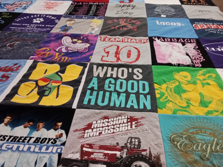 T-shirt quilt from parkway south high school by Katie from MO