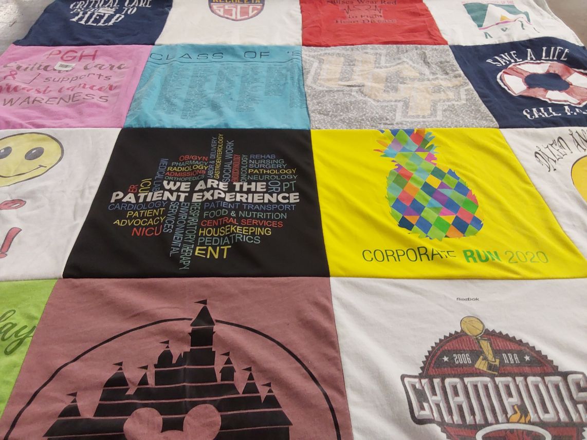 T-shirt quilt from university of pittsburgh by Jessica from FL