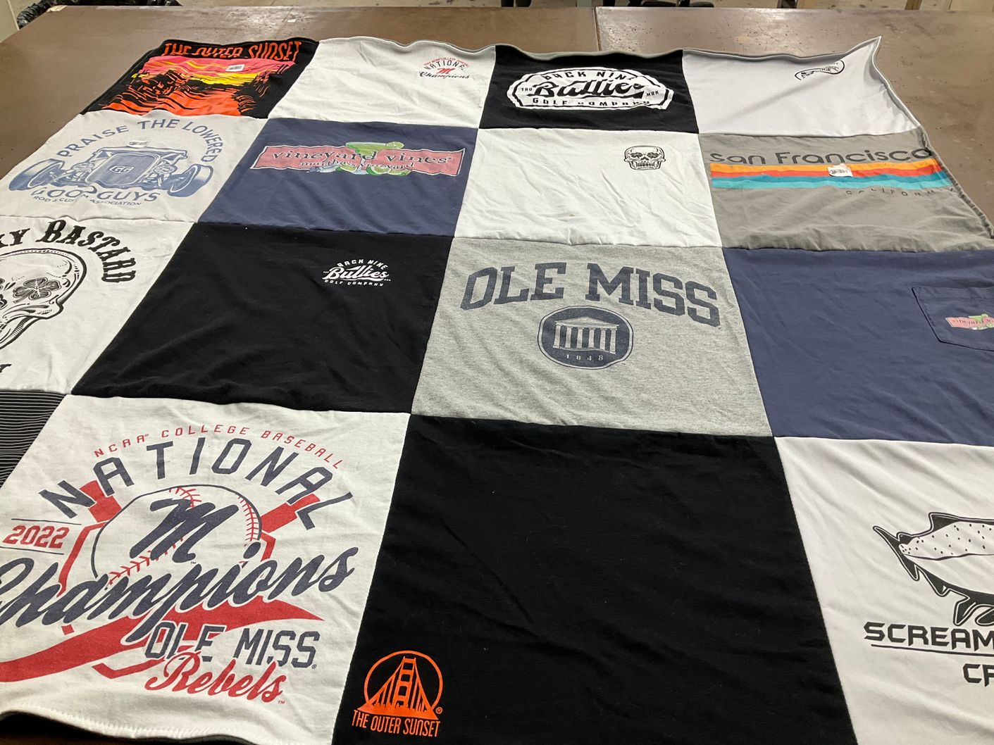 T-shirt quilt featuring ole miss rebels by Daisy from CA