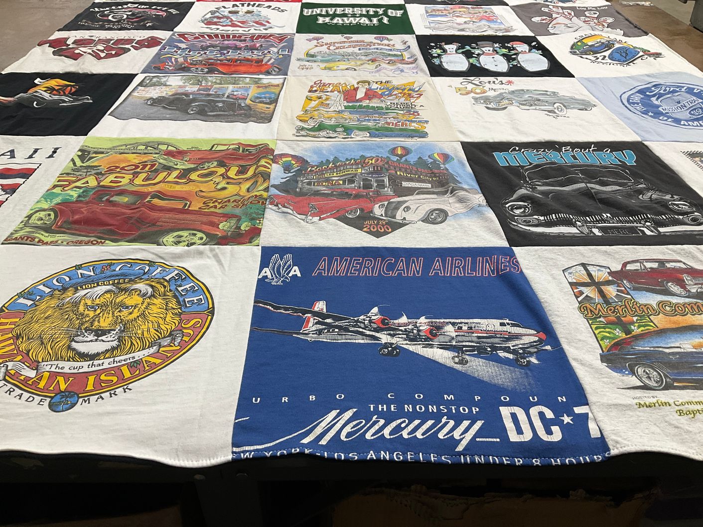T-shirt quilt from university of hawaii by Cecelia from OR