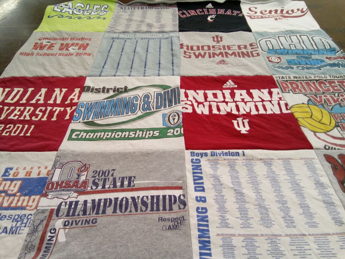 T-shirt quilt featuring cincinnati marlins by Kimberly from NY