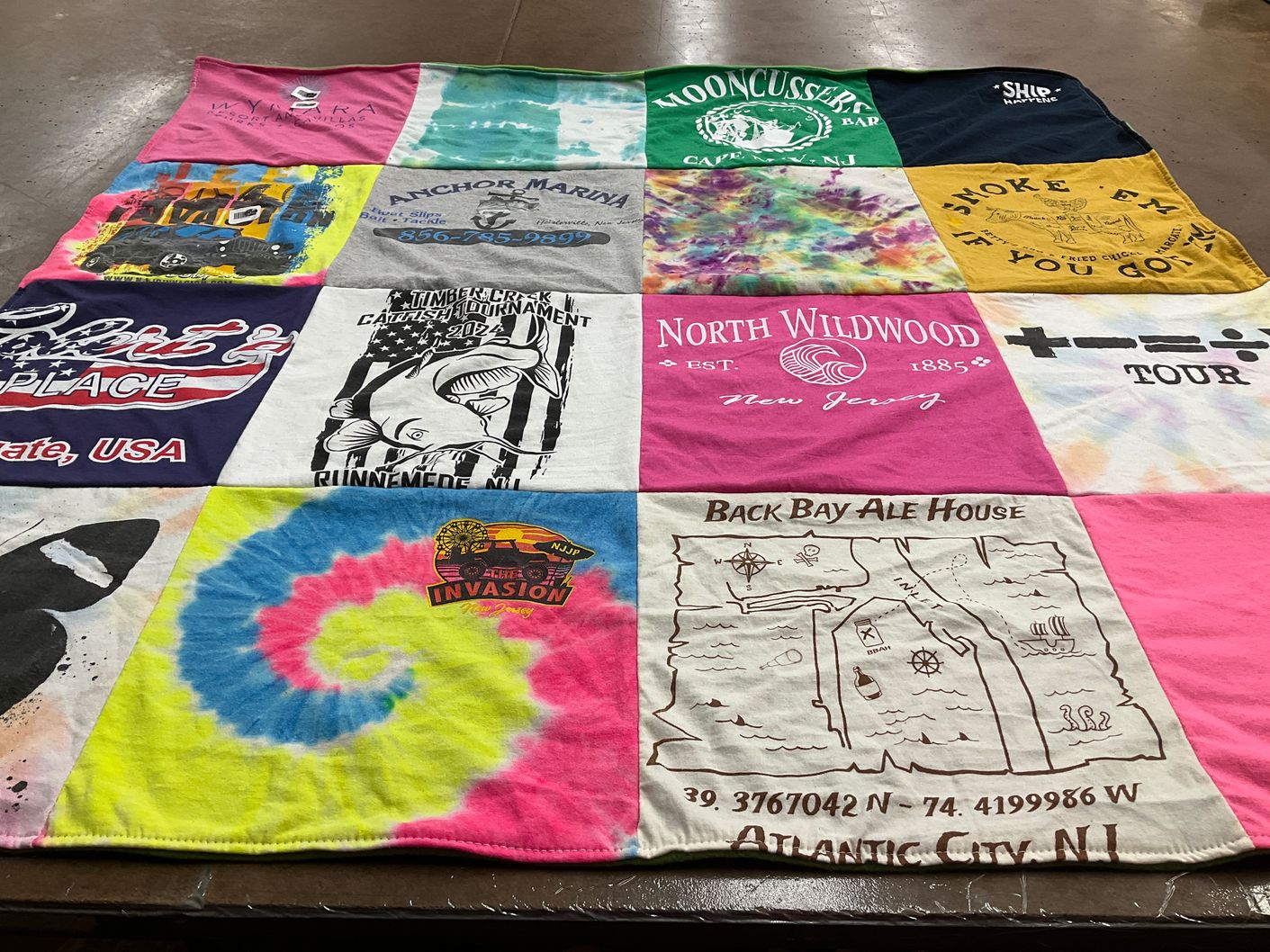 T-shirt quilt with beach, maritime themes by Madison from NJ