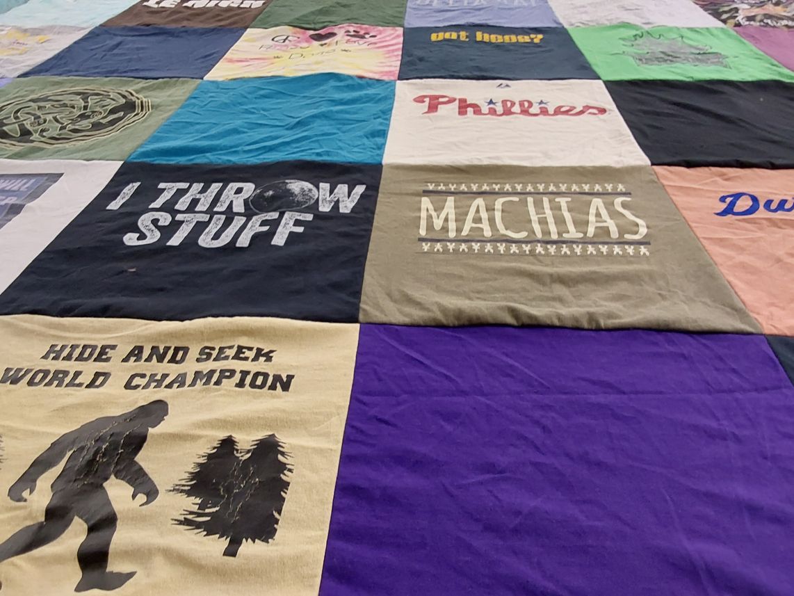 T-shirt quilt featuring philadelphia phillies by Cynthia from IL