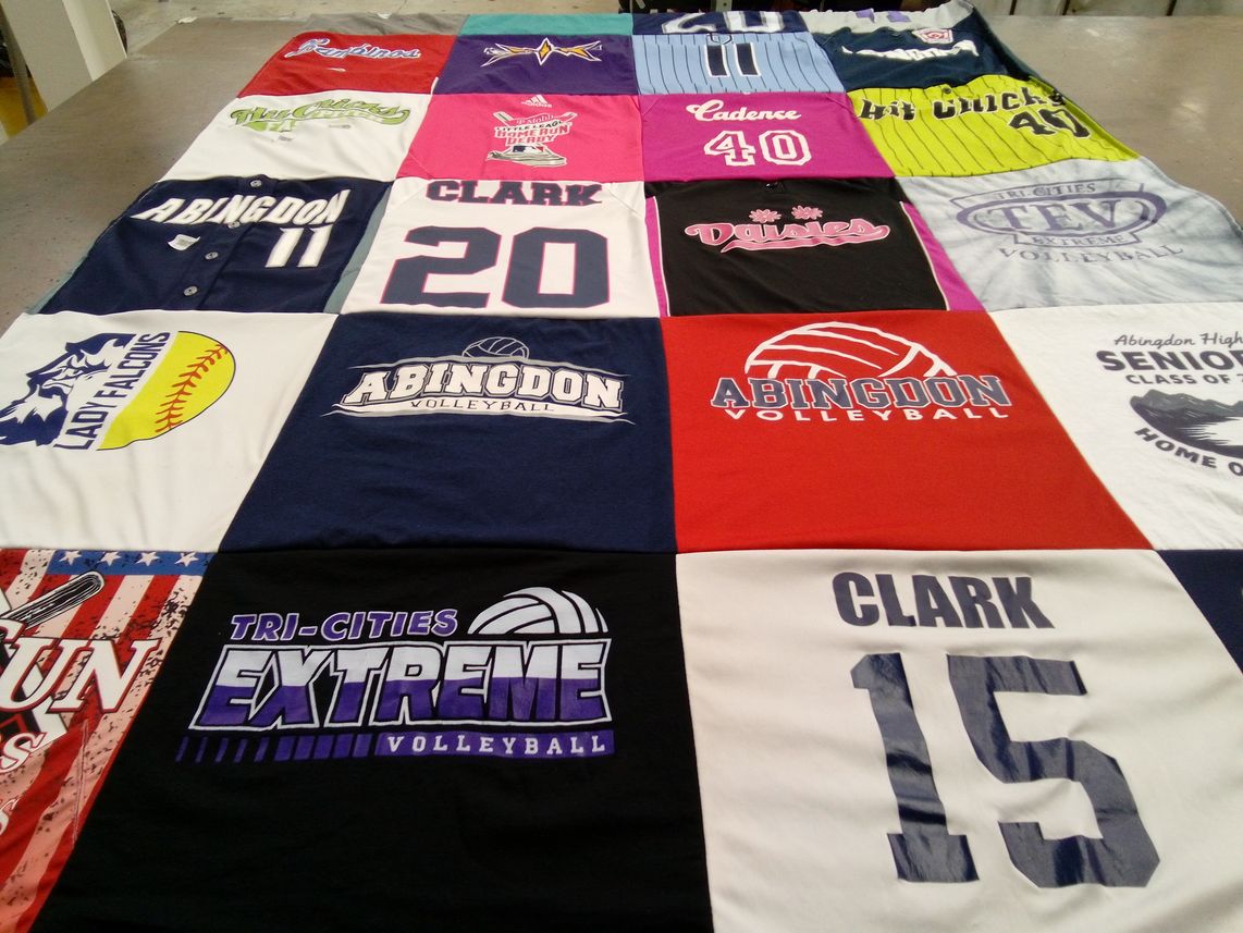 T-shirt quilt from abington high school by Amber from VA