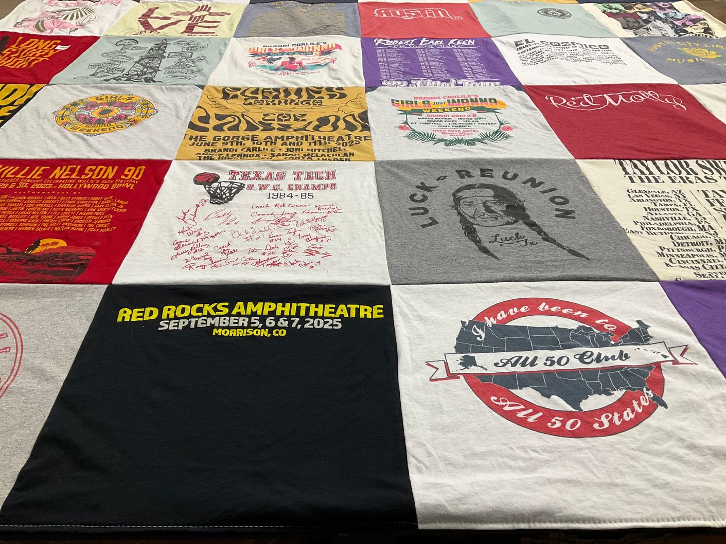 T-shirt quilt from texas tech university by Molly from TX