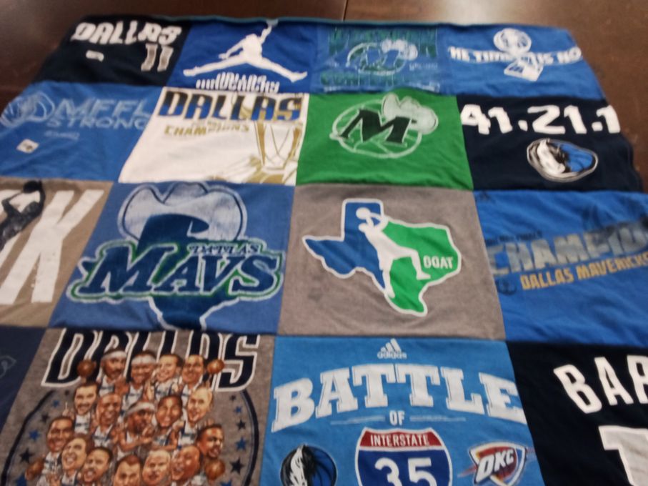 T-shirt quilt featuring dallas mavericks by Gabriella from TX