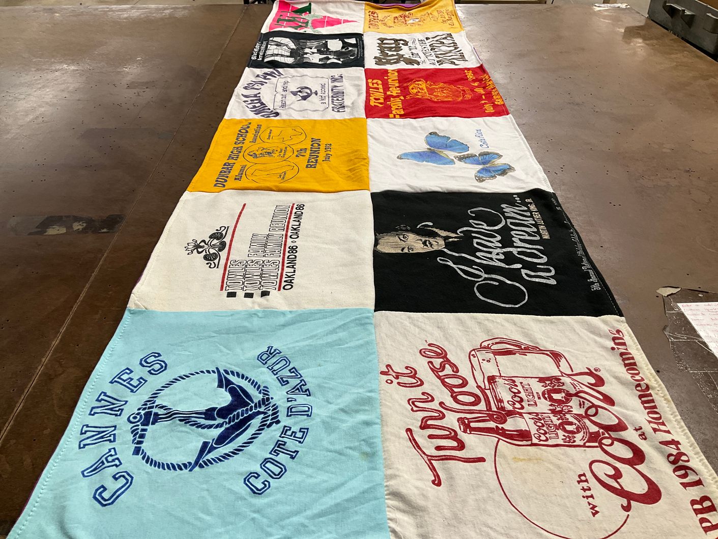 T-shirt quilt from dunbar high school by Chere from CA