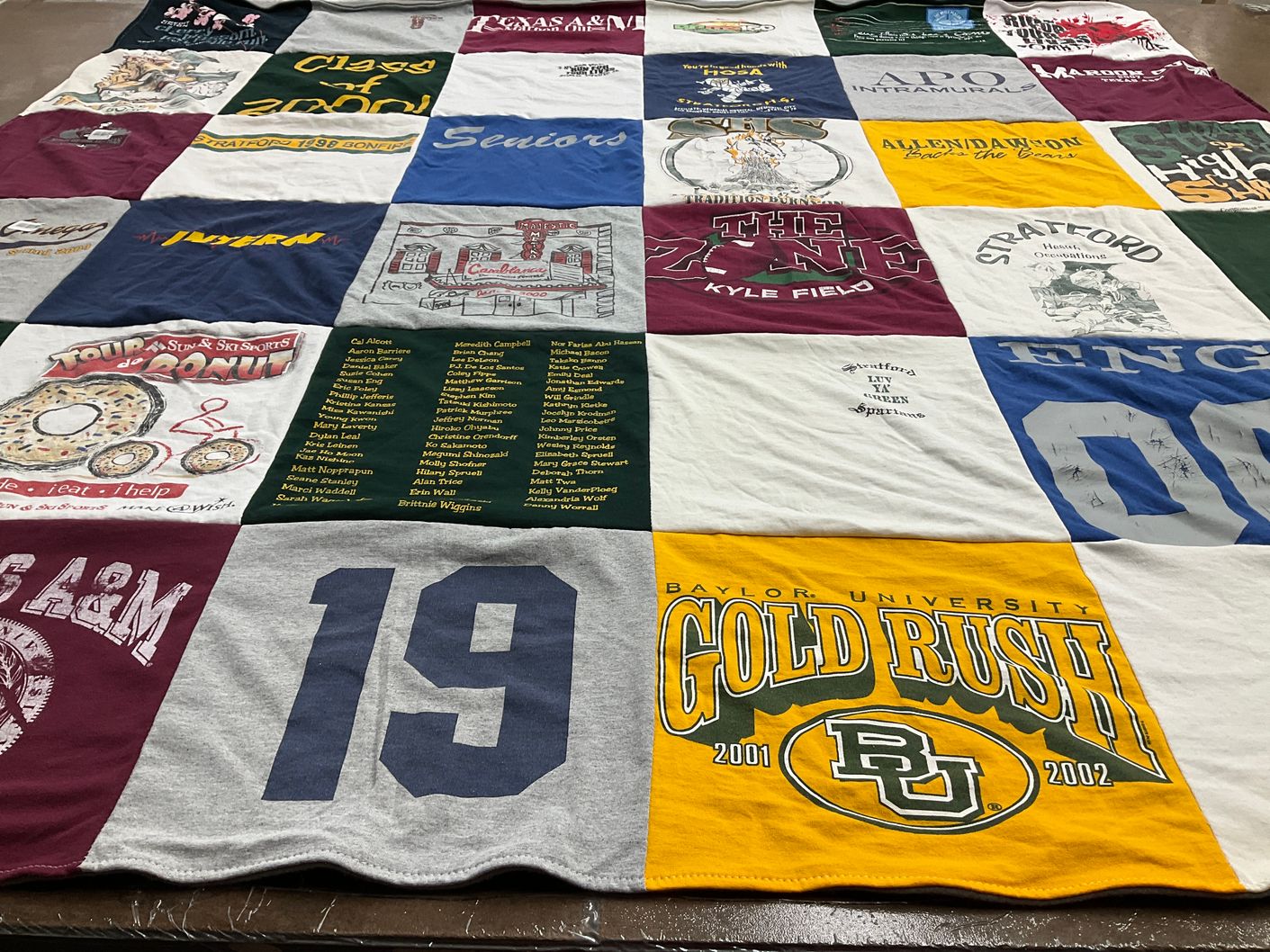 T-shirt quilt featuring texas a&m university by Susan from TX