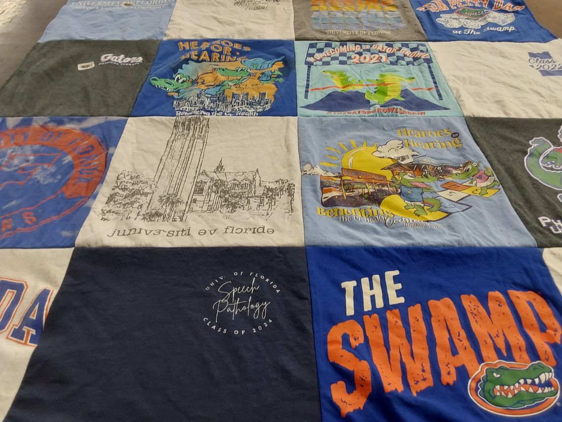 T-shirt quilt featuring university of florida gators by Nicole from FL