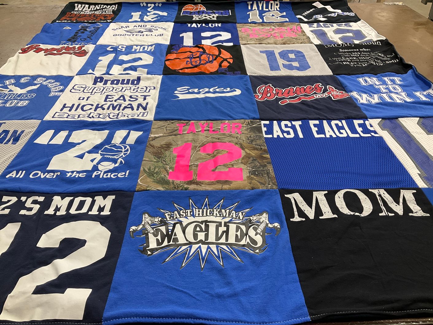 T-shirt quilt from east hickman high school by Pippa from TN