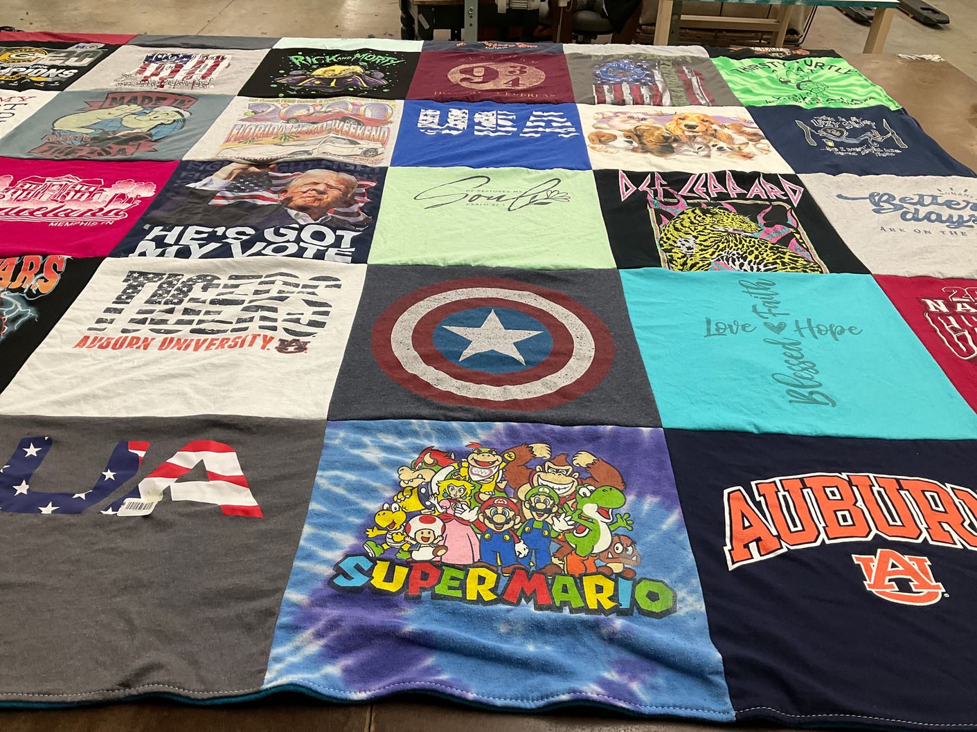 T-shirt quilt featuring auburn tigers by Patricia from FL