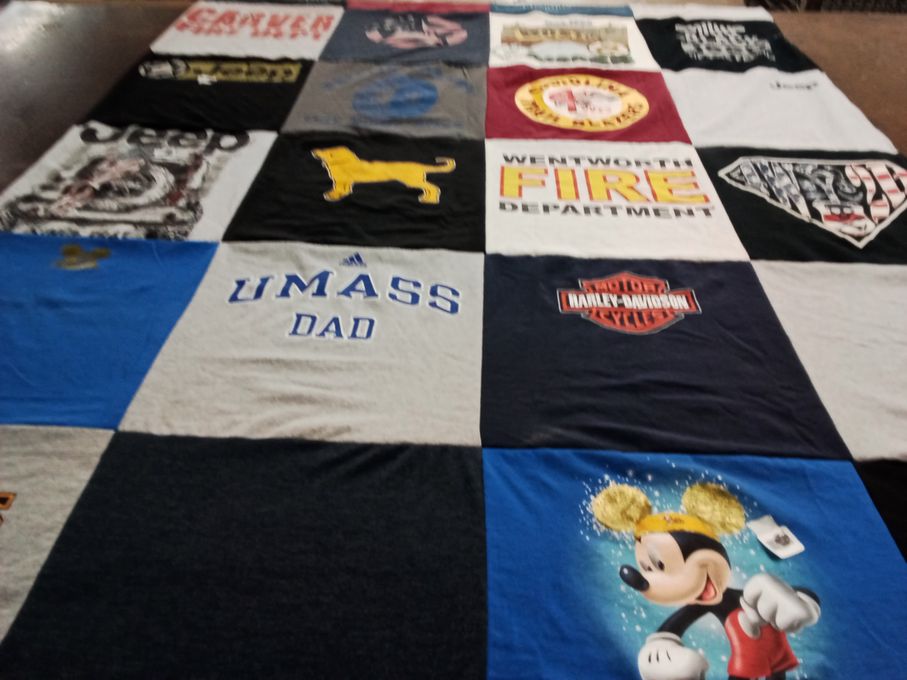 T-shirt quilt from university of massachusetts by Lisa from NC