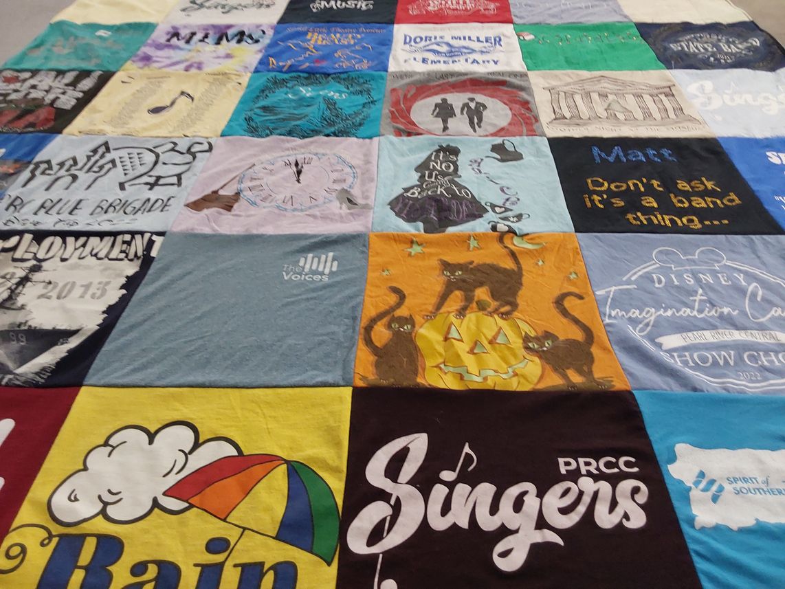 T-shirt quilt from pearl river community college by Patrice from MS