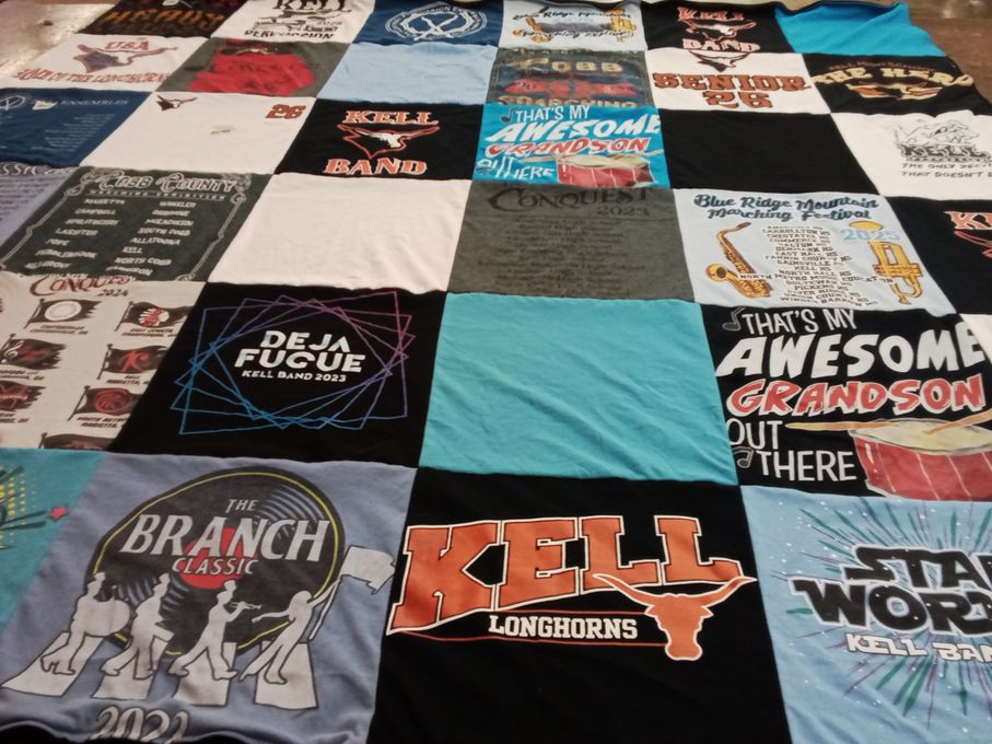 T-shirt quilt featuring kell longhorns by Angi from GA