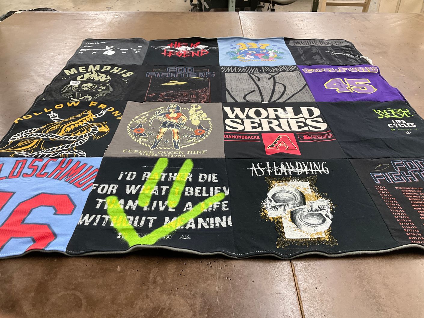 T-shirt quilt featuring arizona diamondbacks by Cortney from AZ