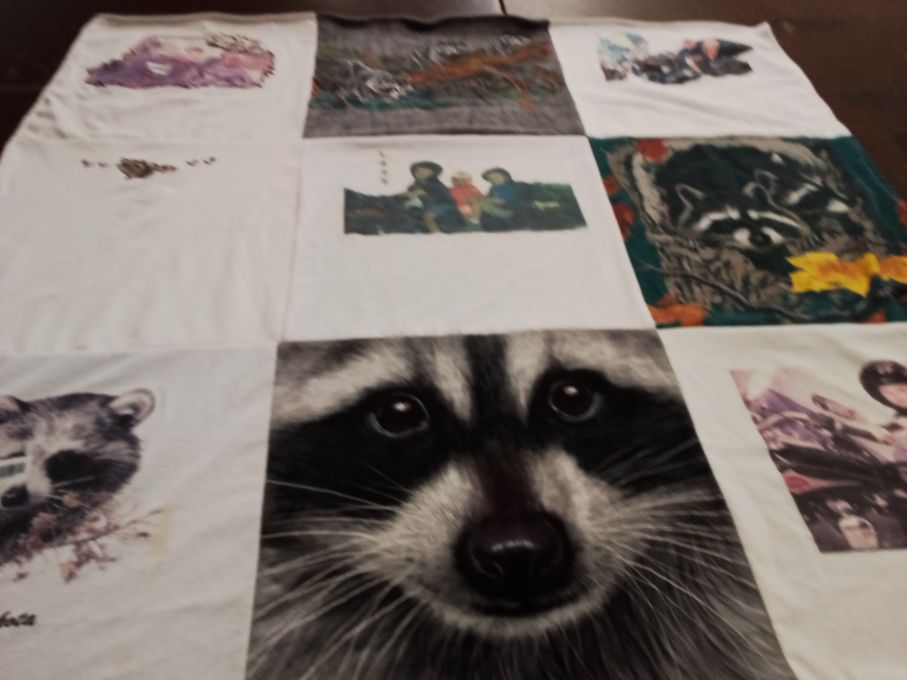 T-shirt quilt with animals, wildlife themes by Jessica from KY