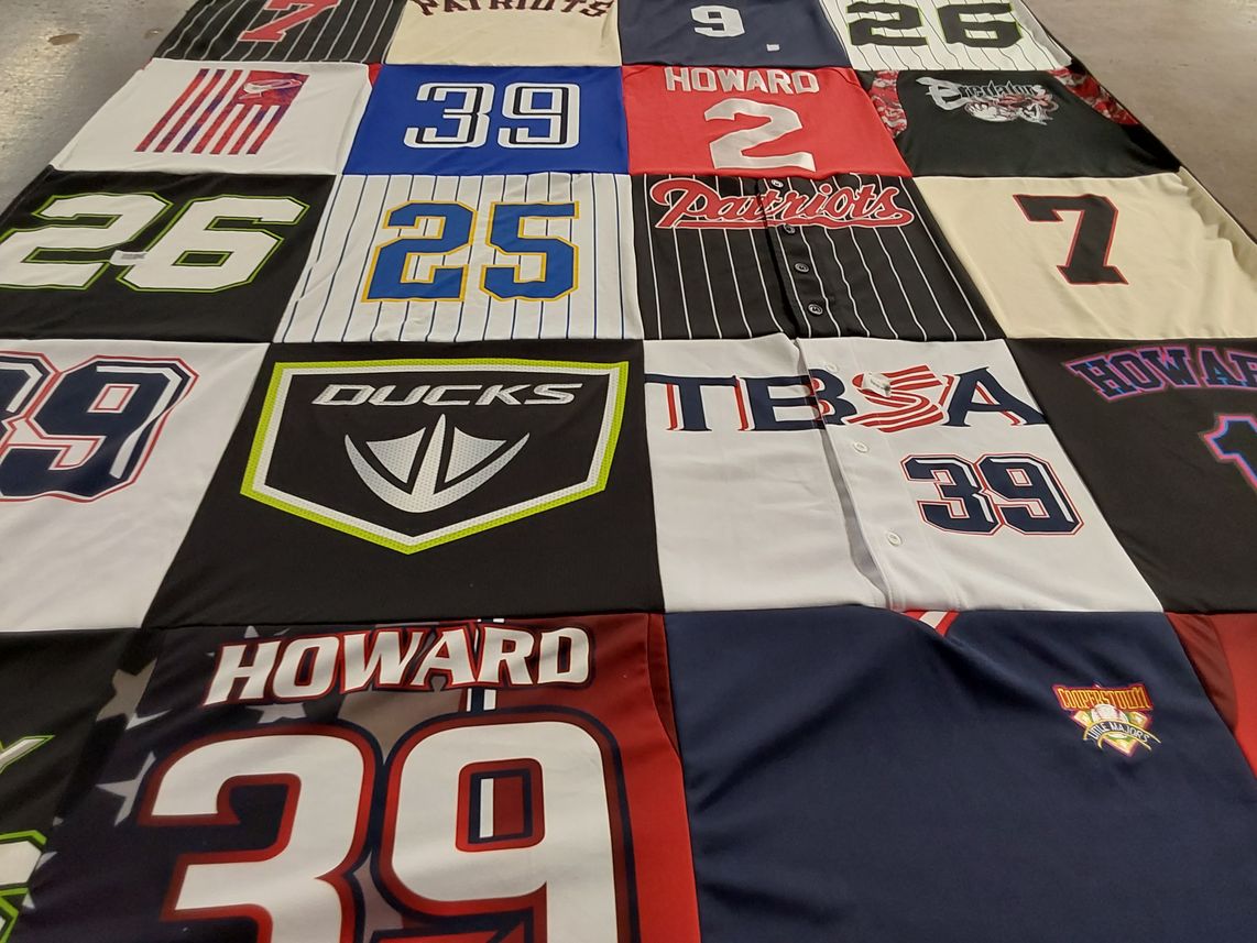 T-shirt quilt featuring patriots by Samantha from FL