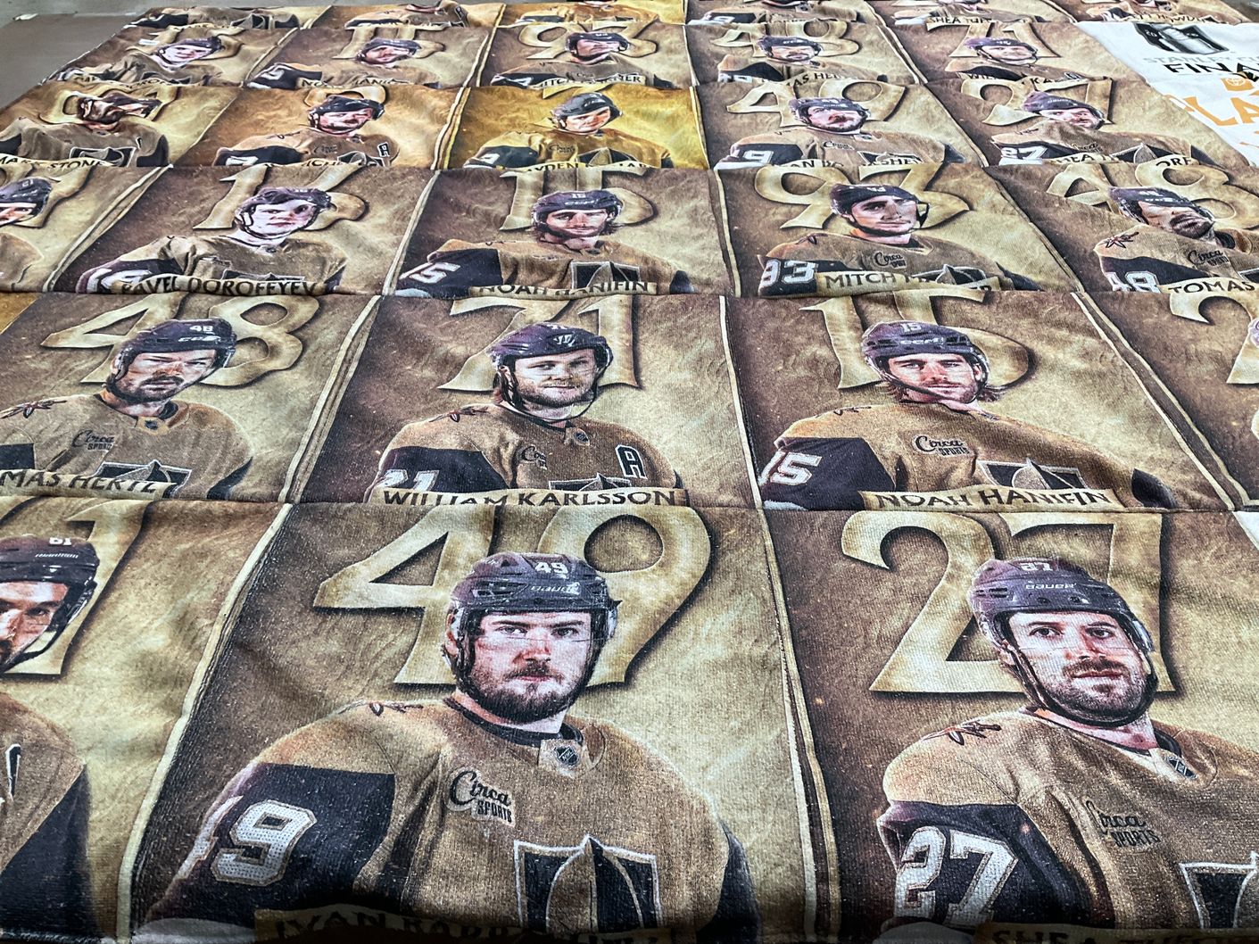 T-shirt quilt featuring vegas golden knights by Joseph from NV