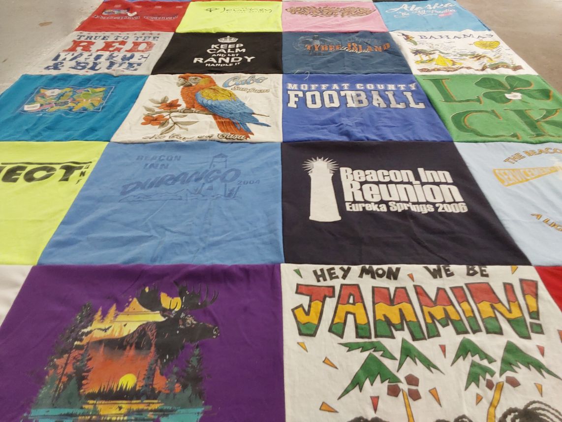 T-shirt quilt featuring moffat county football by LUANN from CO