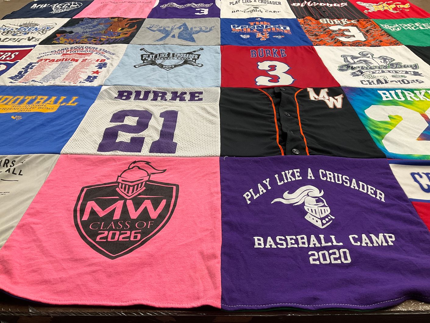 T-shirt quilt from mw high school, burke high school by Ashley from NY