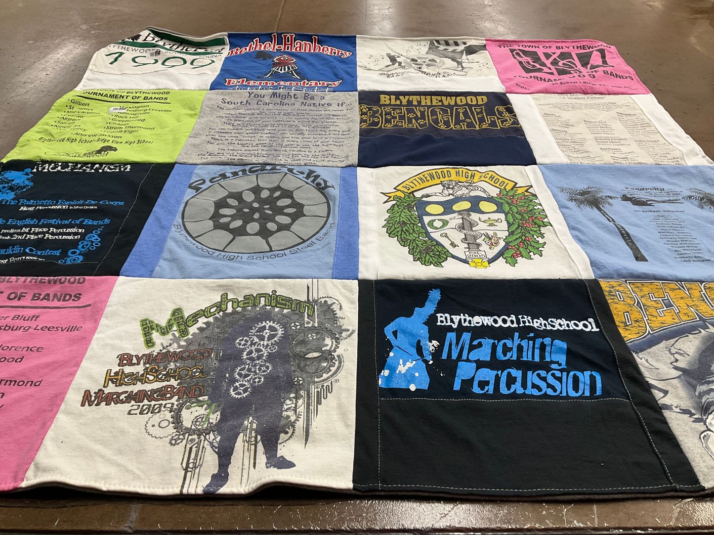 T-shirt quilt featuring blythewood bengals by Susan from SC