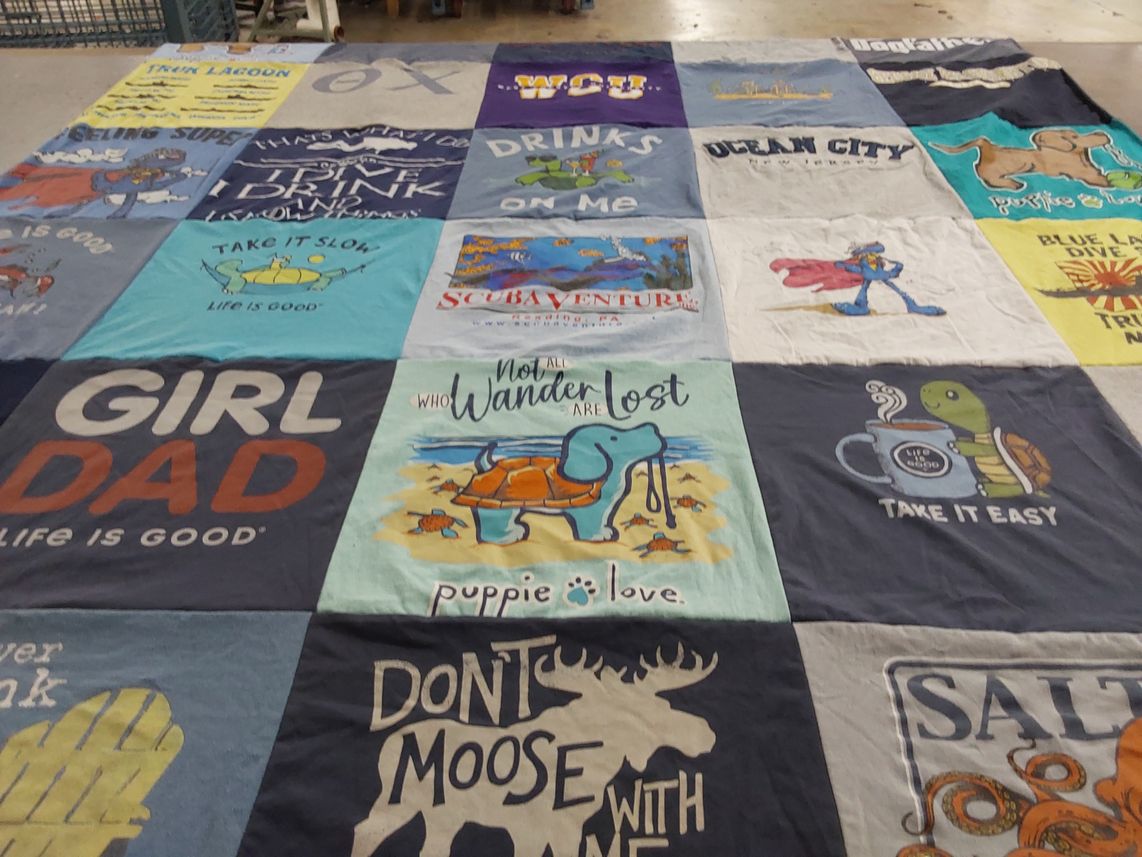 T-shirt quilt from west chester university by Neil from PA