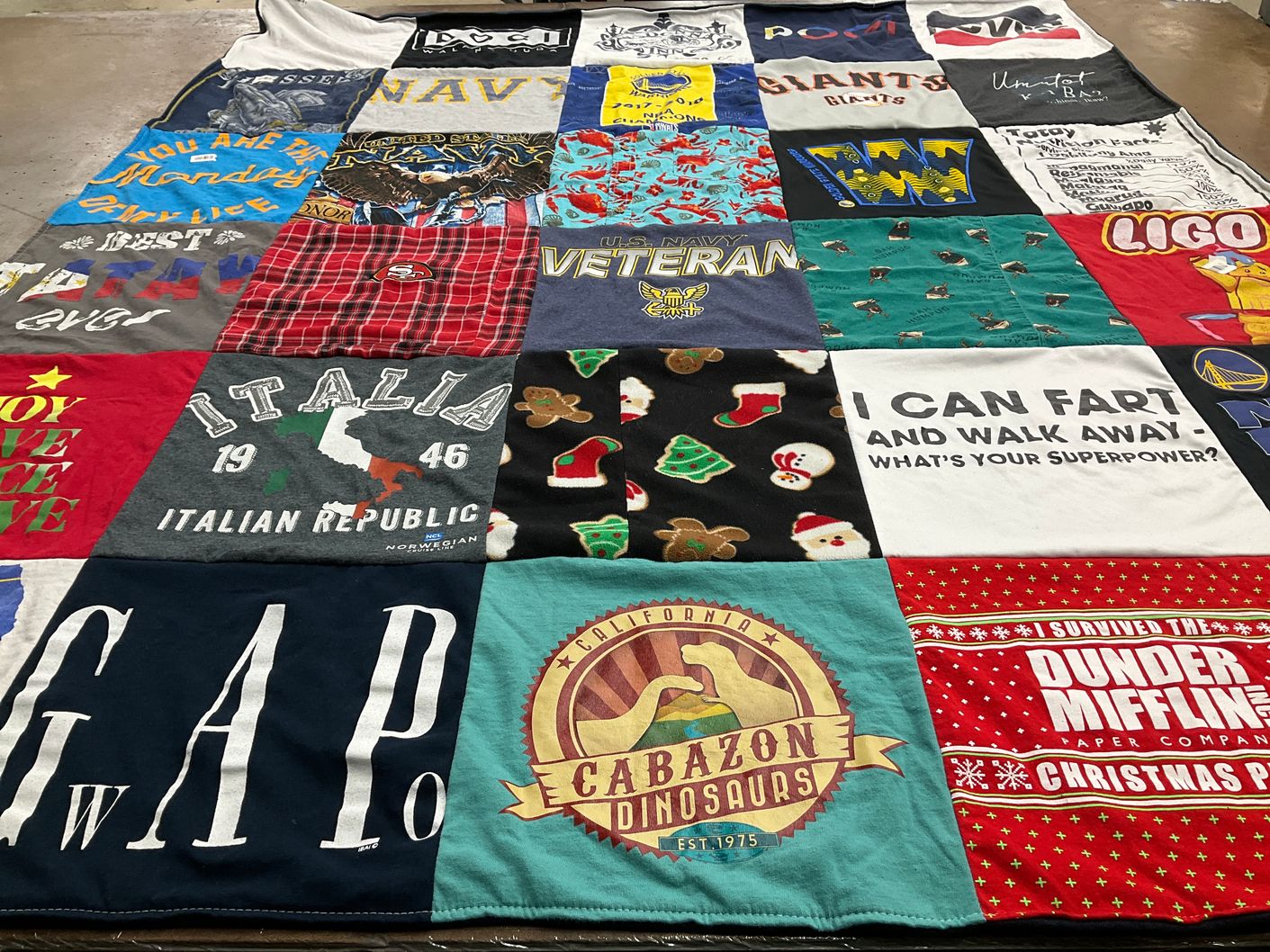 T-shirt quilt featuring san francisco giants by Patrick from CA