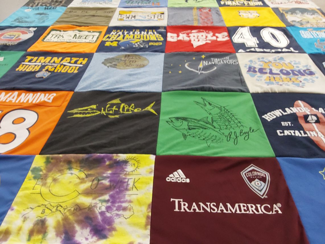 T-shirt quilt featuring colorado rapids by Ellen from CO
