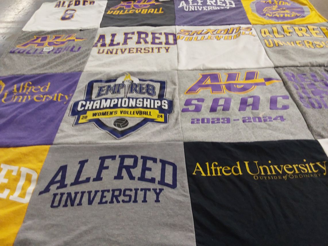 T-shirt quilt featuring alkfred university volleyball by Anjoeline from CA