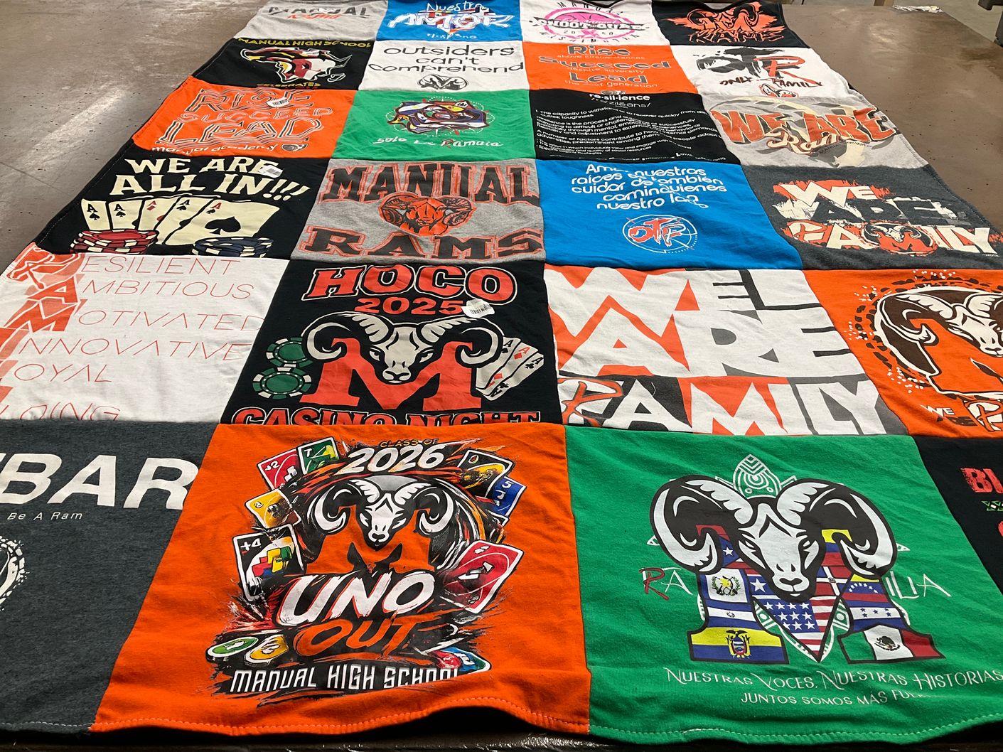 T-shirt quilt from manual high school by Jane from IL