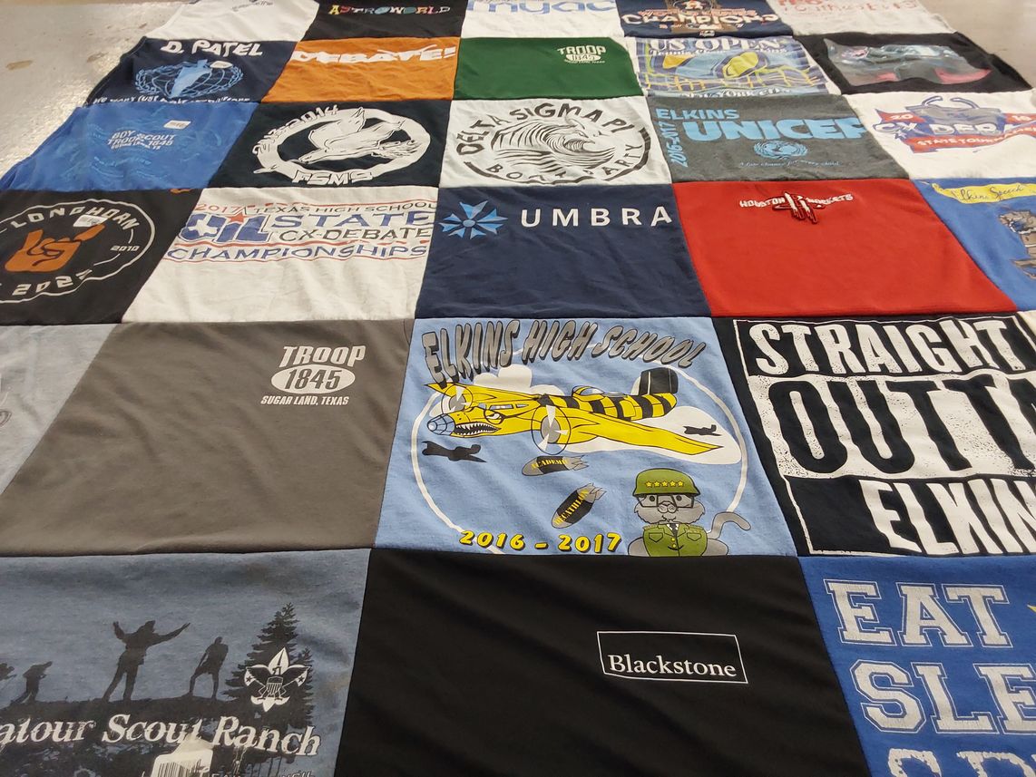 T-shirt quilt from elkins high school by hiren from TX
