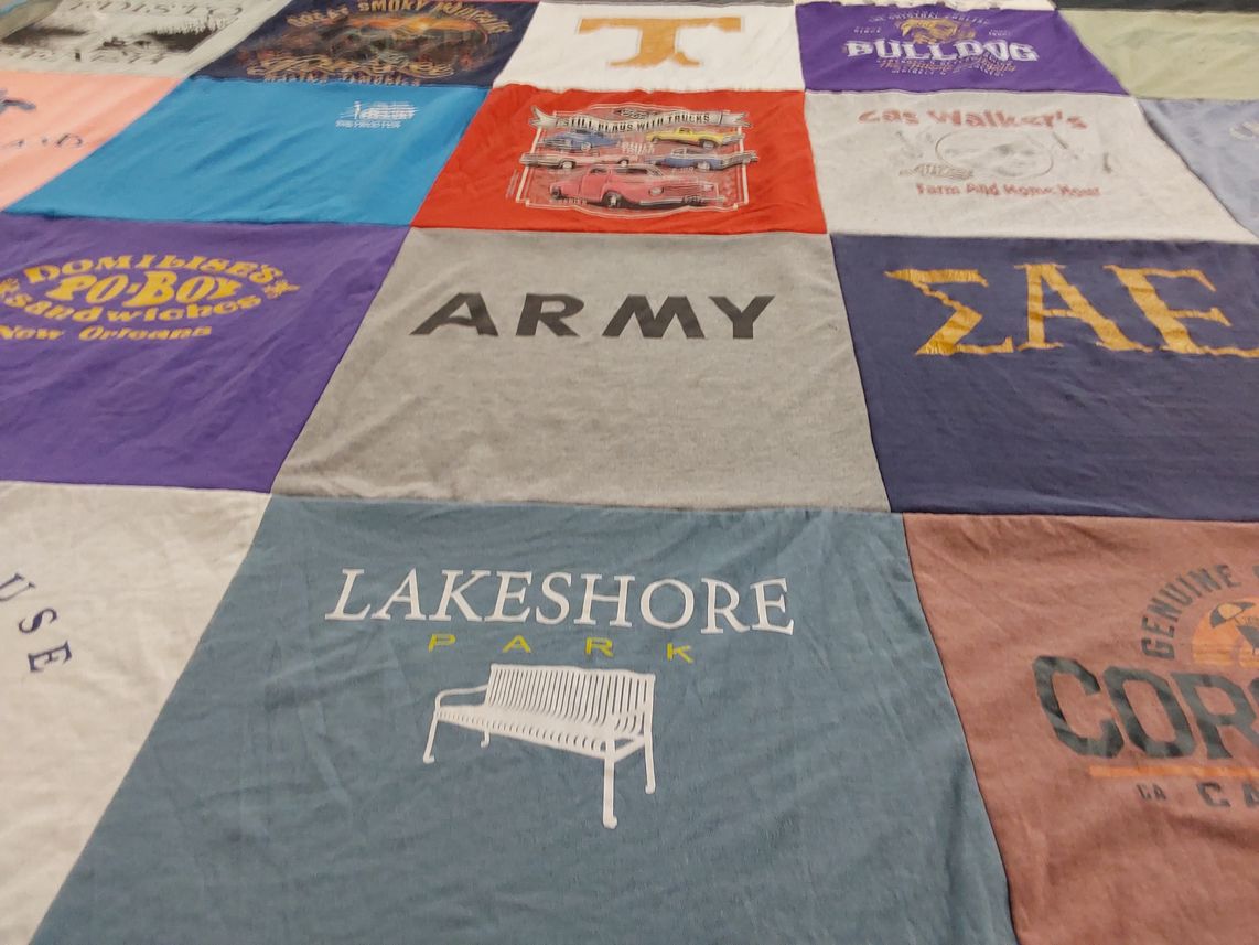 T-shirt quilt from university of tennessee by Joseph from TN